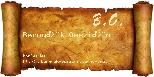 Bernyák Osszián névjegykártya